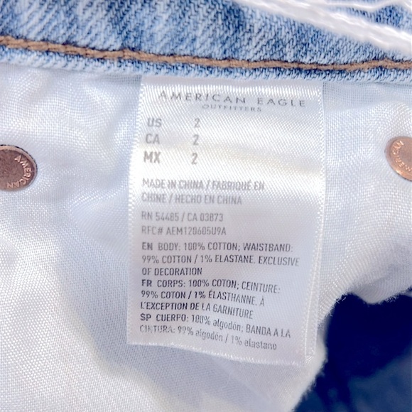 AE Sunshine & Rainbow Embroidered Patchwork Denim High Rise 90s Boyfriend Shorts - Picture 12 of 12